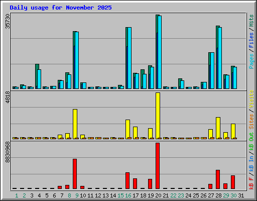 Daily usage for November 2025